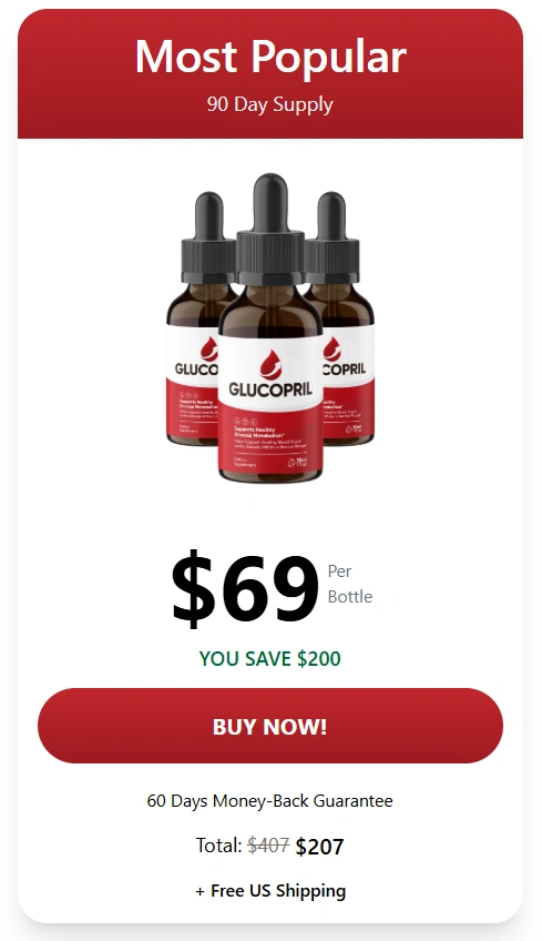 GlucoPril 3 Bottle Price