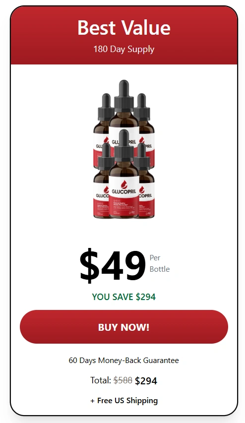 GlucoPril 6 Bottle Price